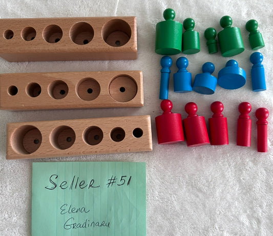 Seller #51 Montessori cylinder block set