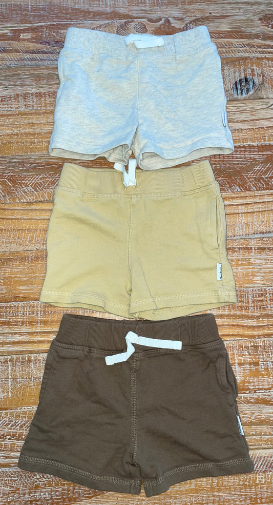 Seller #3 Gerber 6-9 mos Boys shorts (mustard yellow, brown and tan/grey)