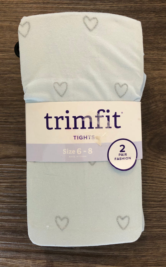 #137 NWT Girls tights size 6-8 (2 pair)
