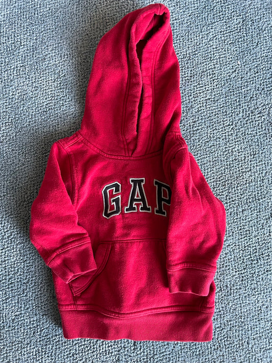 12-18 month Gender neutral Red Gap Hooded Sweatshirt EUC