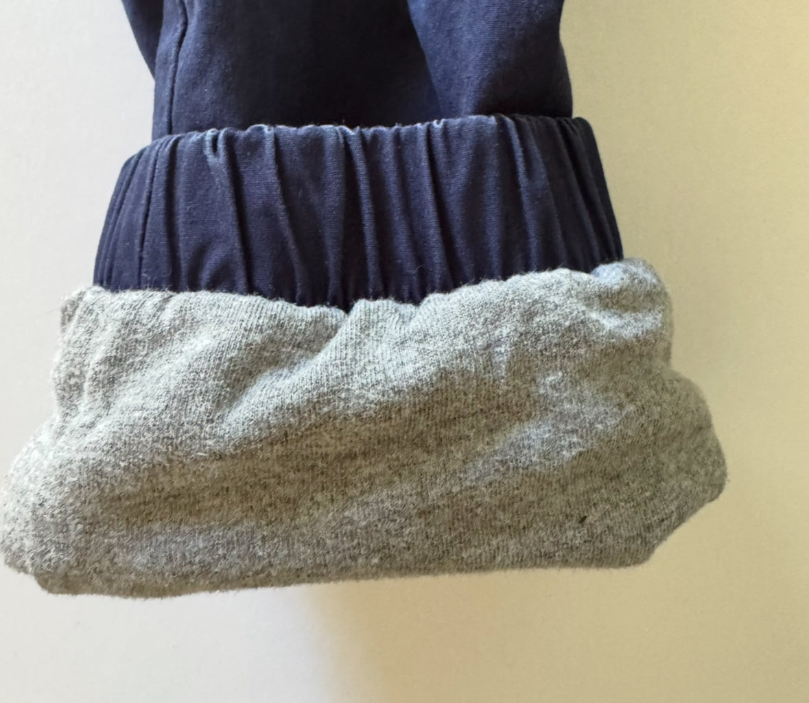 # 92 boys 6/7 flannel lined navy blue long pants