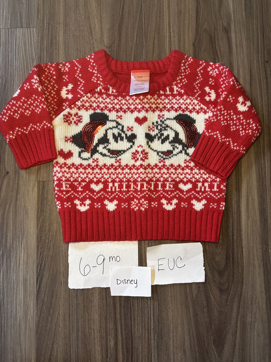 #138 - 6-9 Mo - EUC Disney - Minnie Christmas Sweater - PU 45236