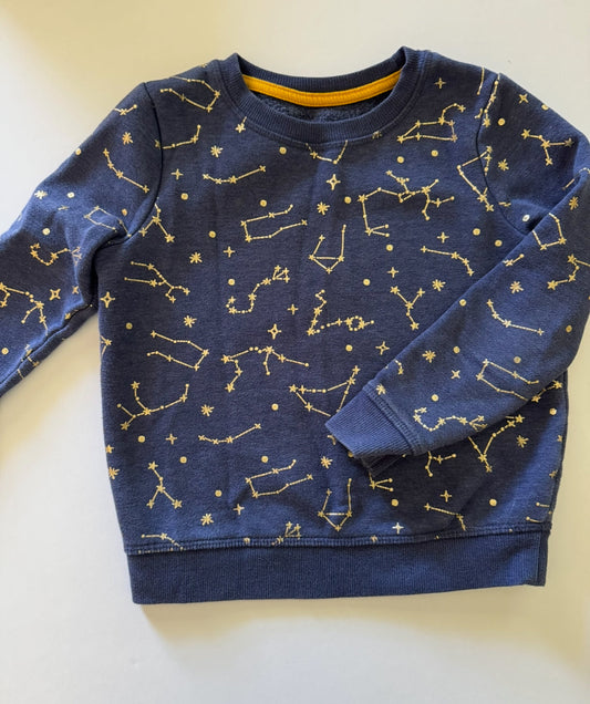 REDUCED #92 girls 5 t navy space constellation sweatshirt cat jack
