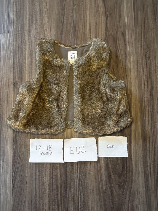 #138 - 12-18 Mo - EUC Gap - Brown Vest - PU 45236