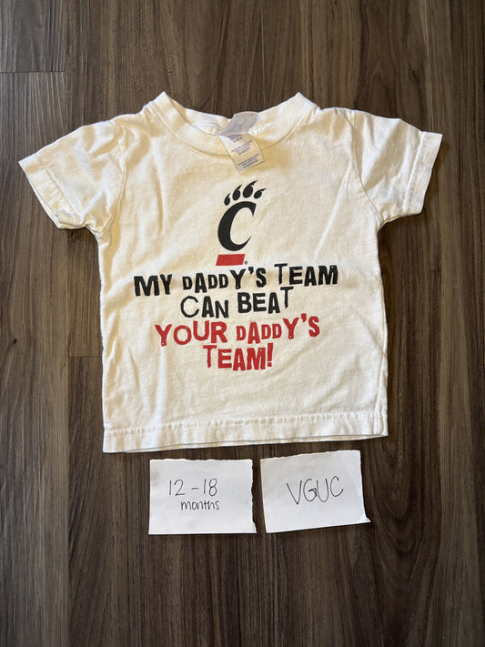 #138 - 12-18 Mo - VGUC UC Bearcats My Daddy's Team Tshirt - PU 45236