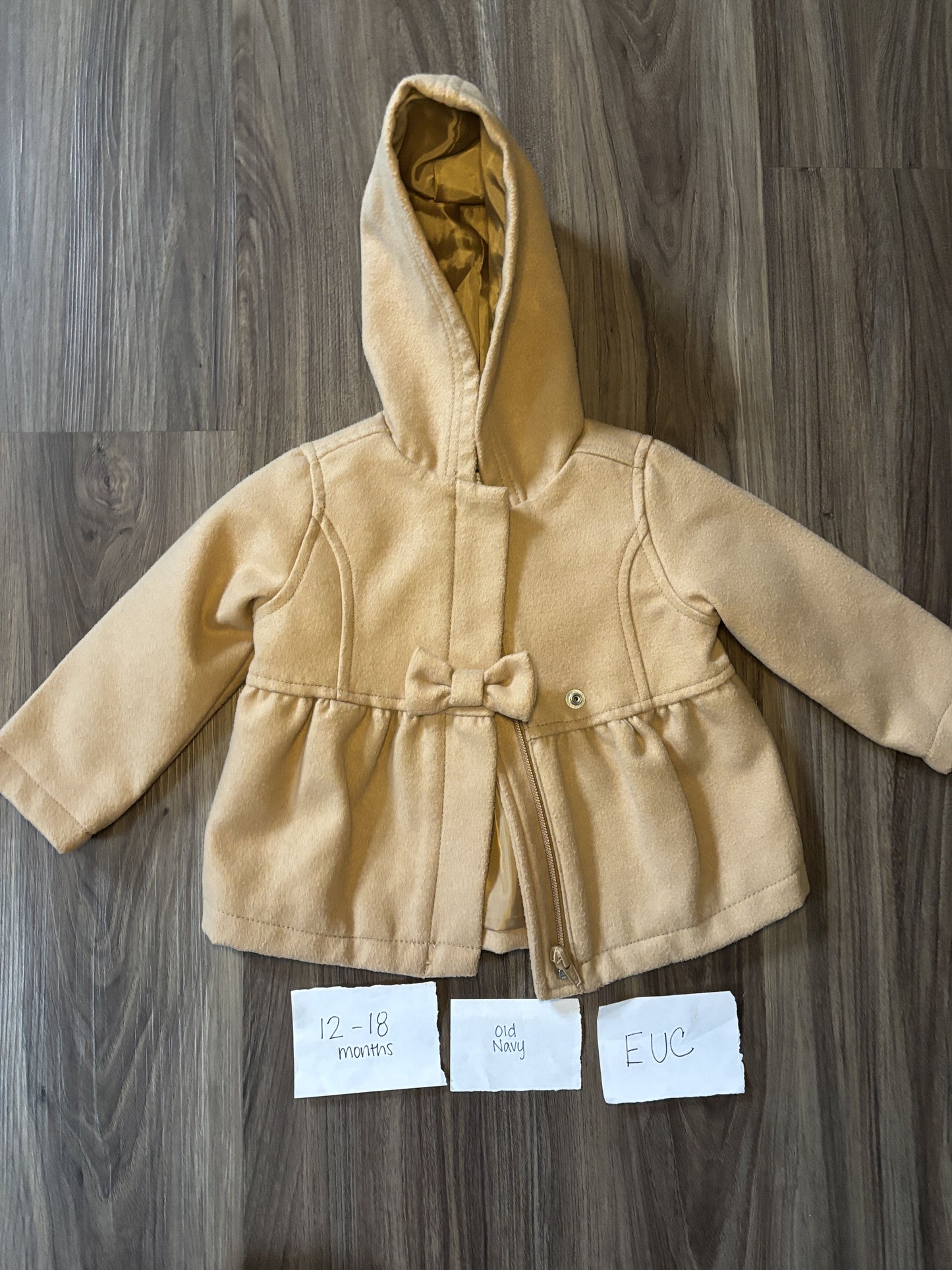 #138 - 12-18 Mo - EUC Old Navy - Tan Fall Jacket - PU 45236