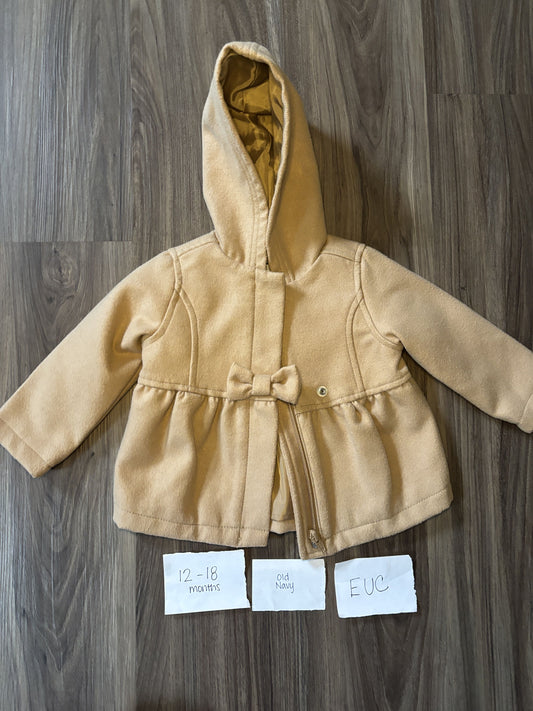 #138 - 12-18 Mo - EUC Old Navy - Tan Fall Jacket - PU 45236