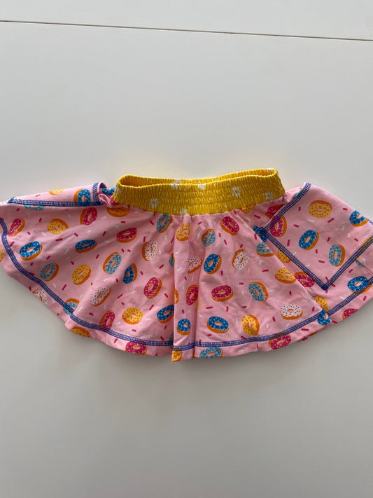 #117, Wild Flowers pink donut skirt, Girls 12M