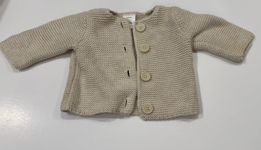 #38 Hanna Andersson Newborn Baby Cardigan Sweater Off White