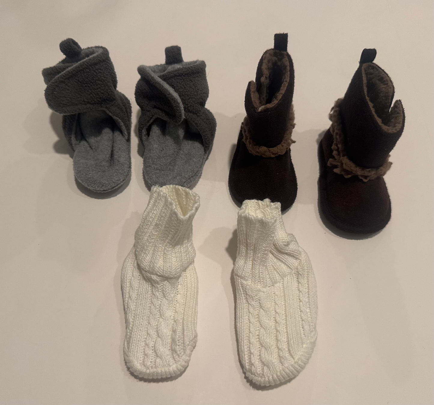 #187 Gender Neutral Size 0-6m Winter Booties Bundle