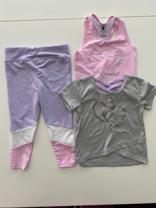 #117, Girls 2T, Body Glove athleisure 3 pc set, EUC, *Reduced*