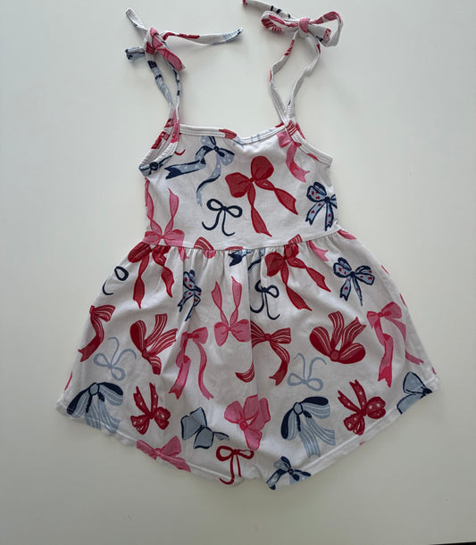 #117, Girls 4T, Made by Molly Bow Romper,VGUC