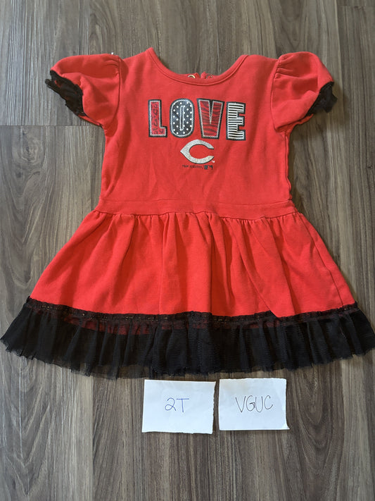 #138 - 2T - VGUC Reds Dress - PU 45236