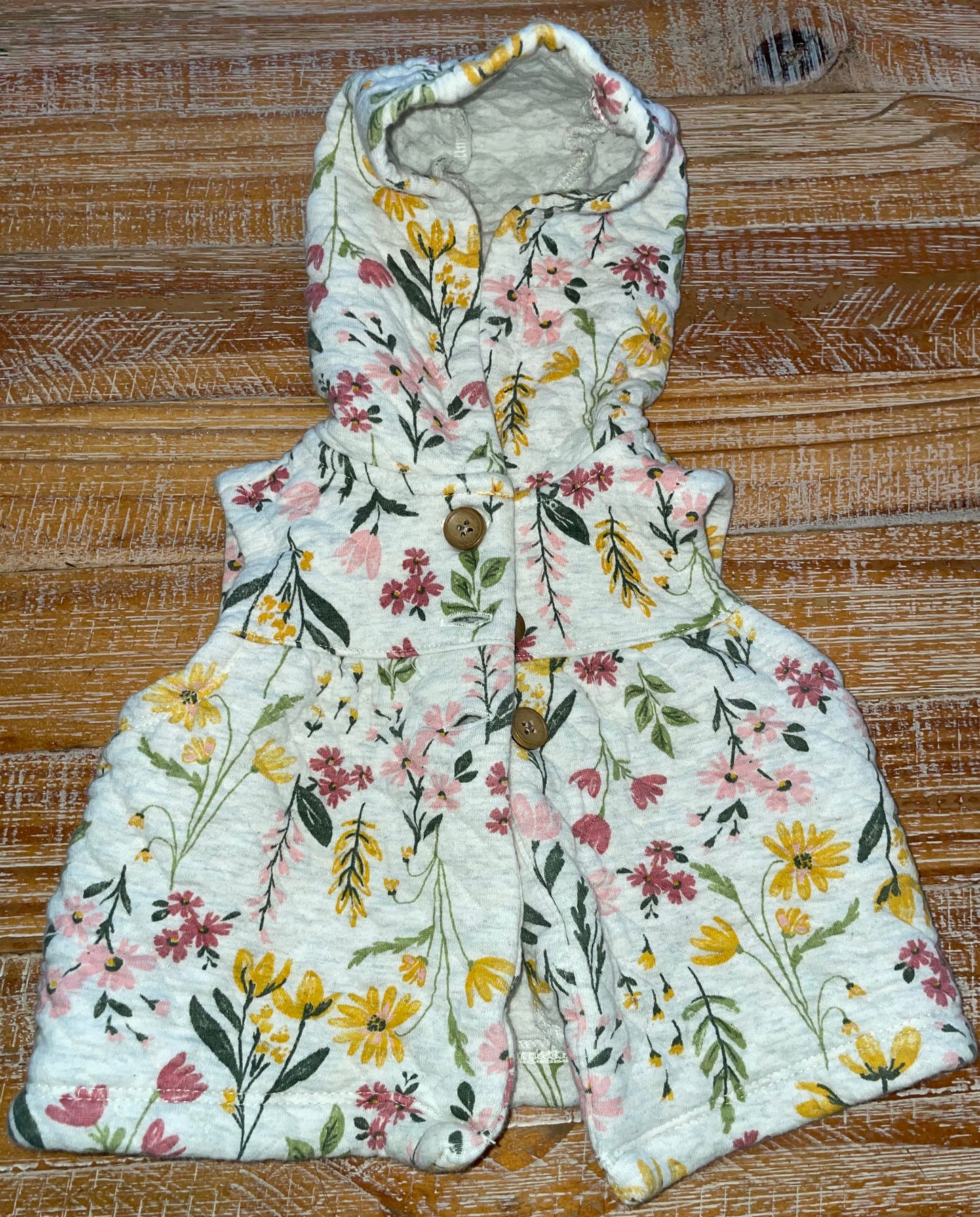 Seller #3 Carter's Floral Hooded Sleeveless Jacket 6 mos