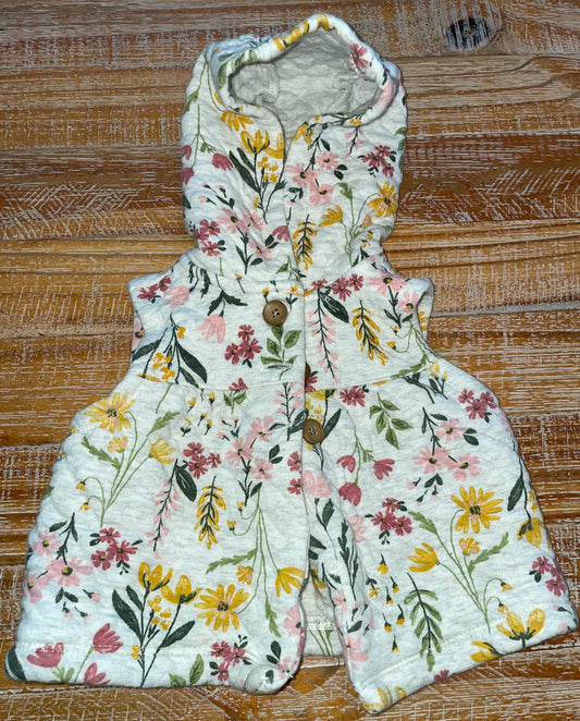 Seller #3 Carter's Floral Hooded Sleeveless Jacket 6 mos