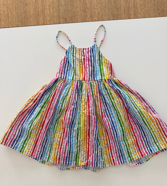 #117, Girls 4T, Alessandra Elise Boutique Rainbow striped dress, VGUC