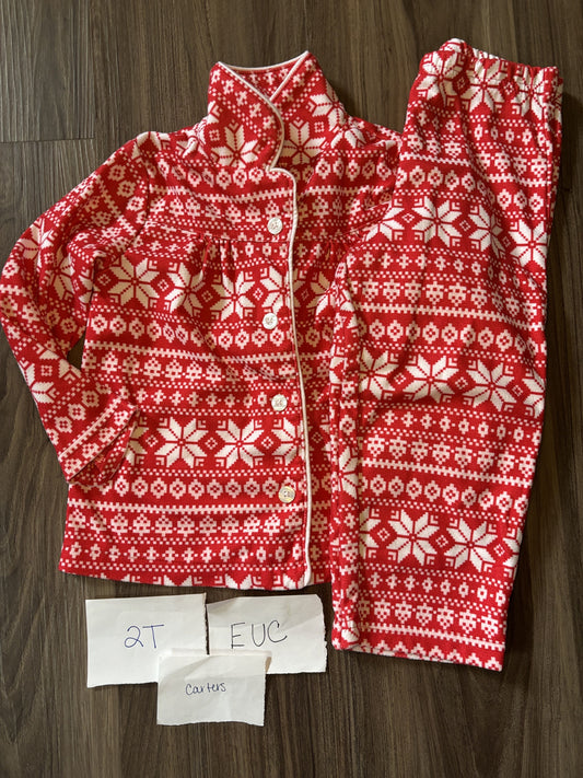 #138 - 2T - EUC Carters - Flannel PJs - PU 45236