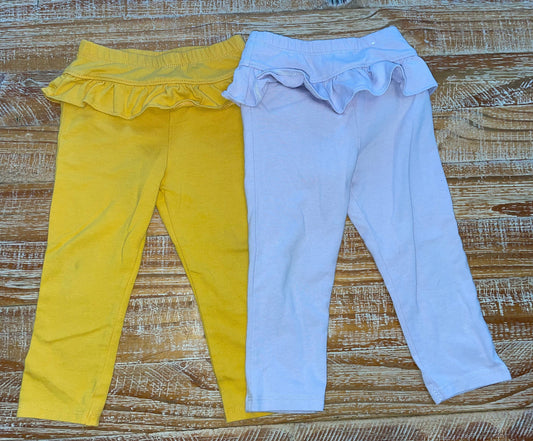Seller #3 Garanimals Frilled Butt Leggings Lavender and yellow 24 mos (set of 2)