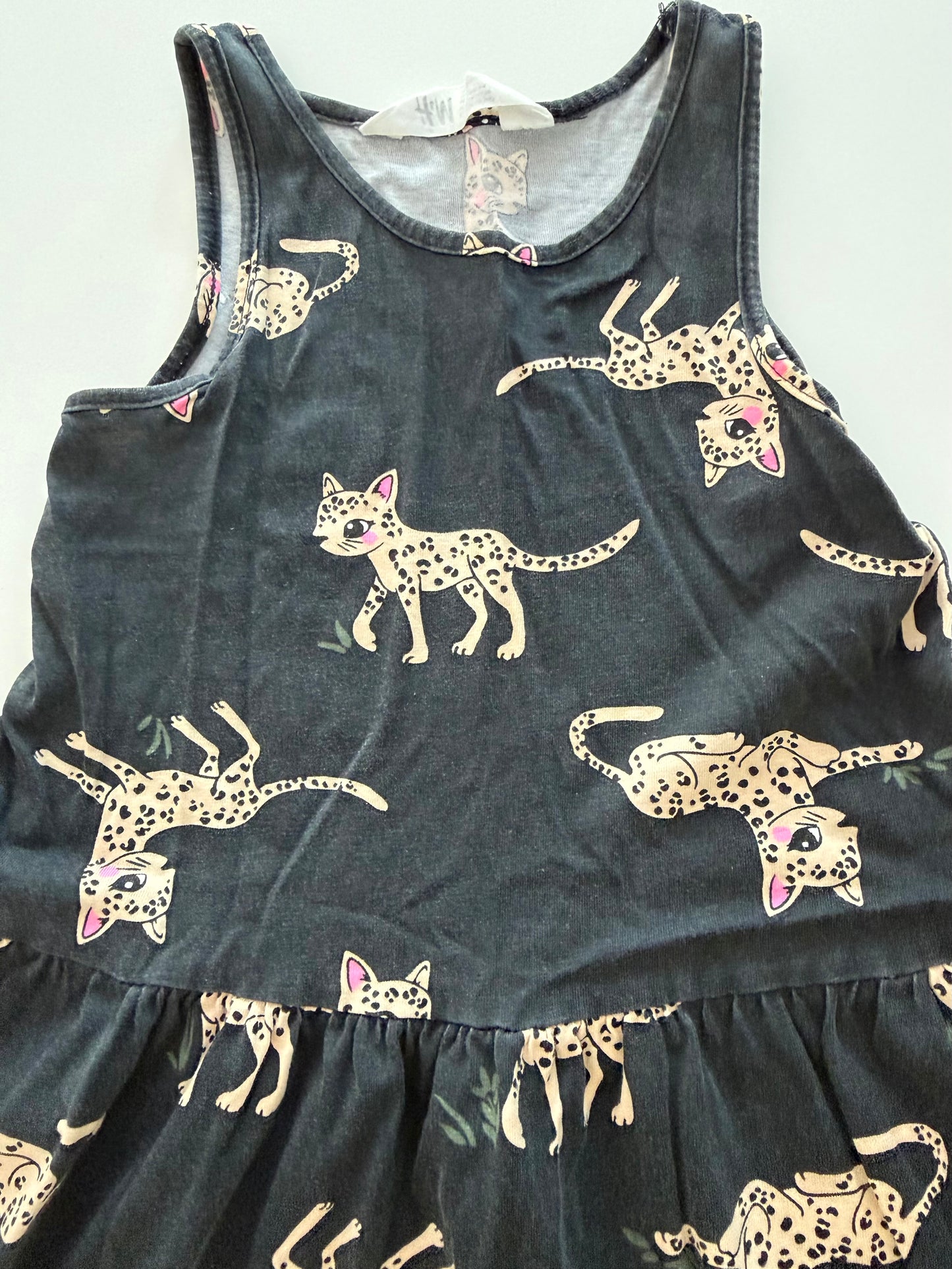 #117, Girls 4T, H&M black cheetah dress, GUC