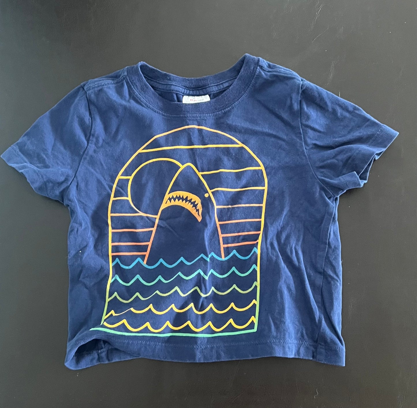 Hanna Andersson Navy Shark Shirt 2T