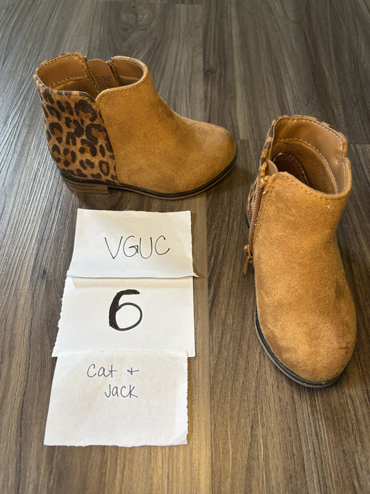 #138 - 6T - VGUC Cat & Jack - Tan/Cheetah Boots - PU 45236