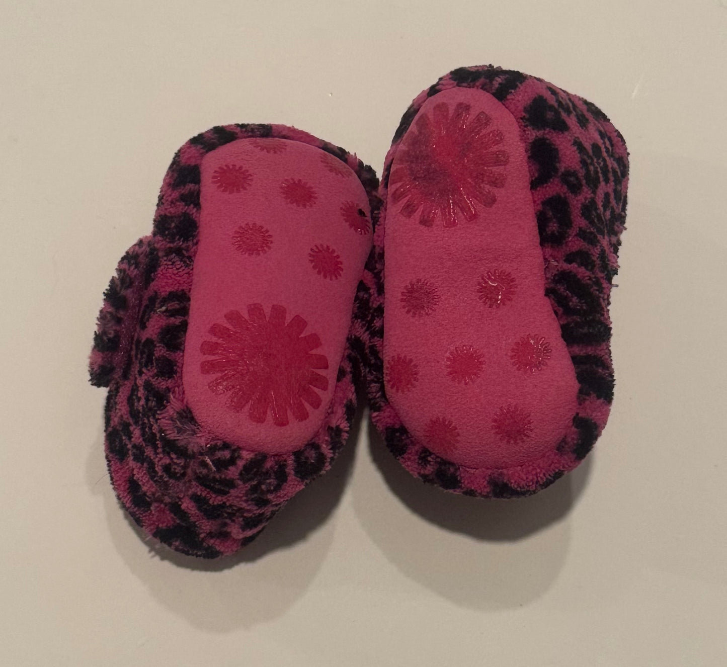 #187 Girls UGG Baby Bixbee Size 0/1 Winter Booties Pink Cheetah Print