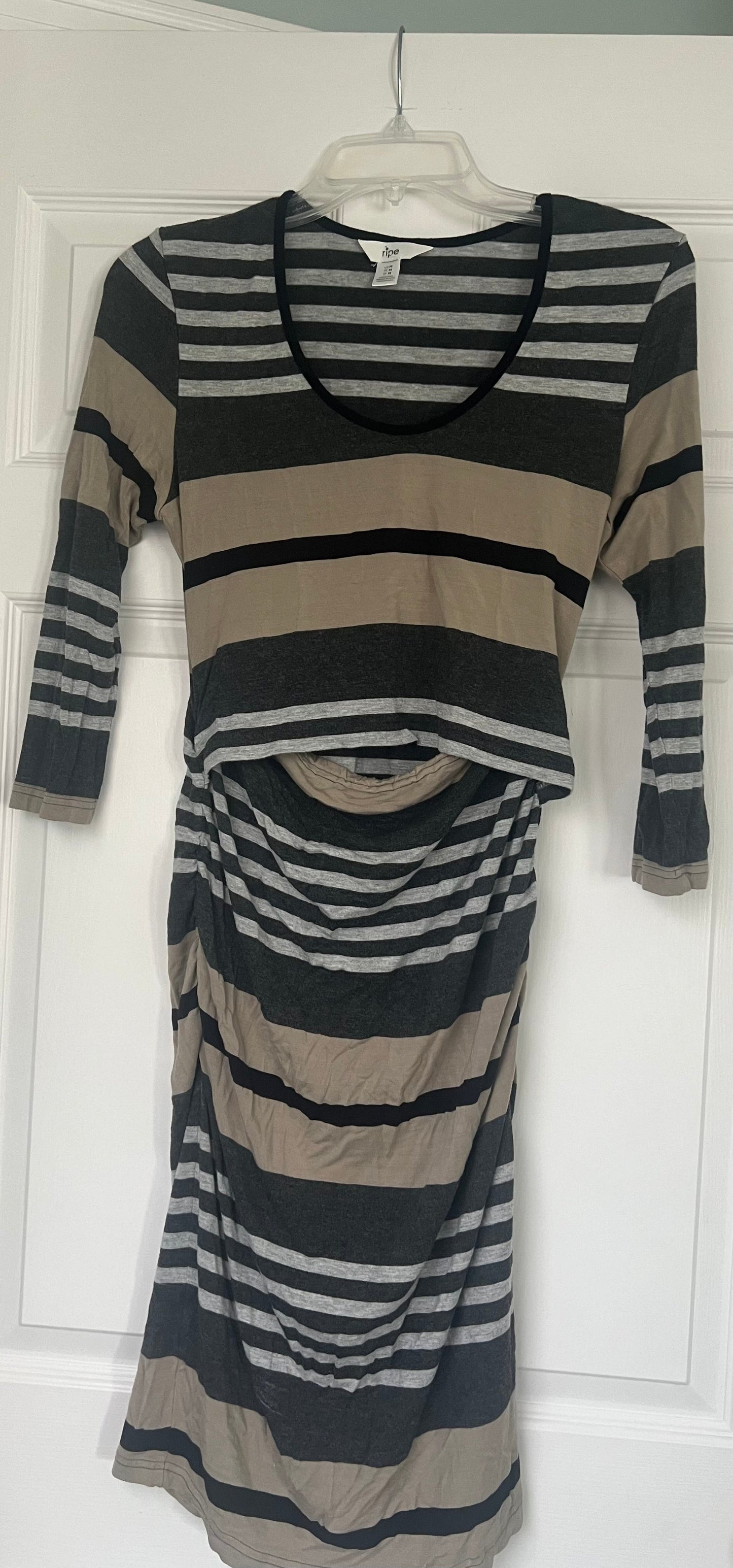 Women’s Ripe Maternity & Nursing Striped Dress Fits like Small VGUC