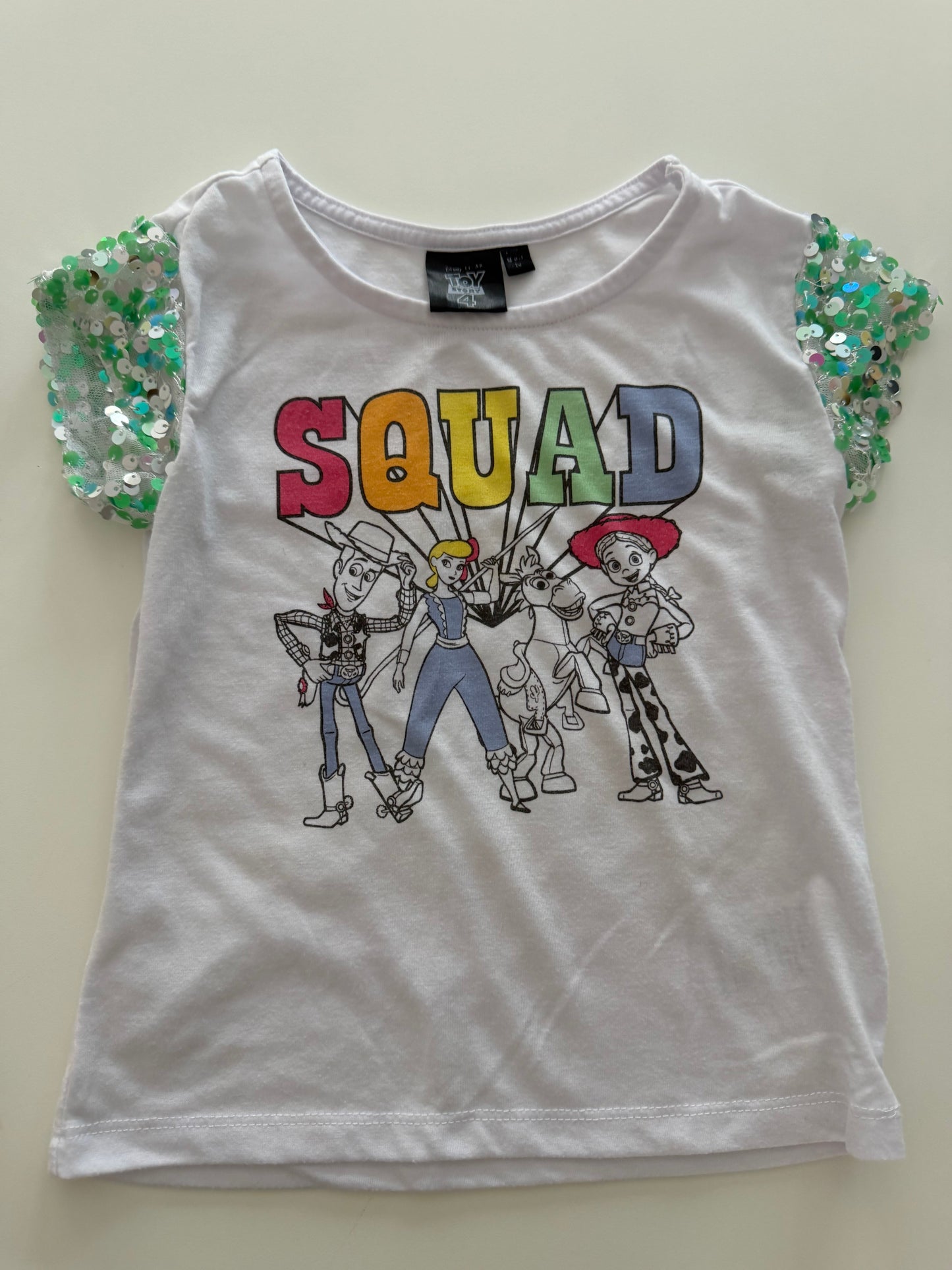 #117, Girls 5T, Disney Toy Story T-Shirt, GUC