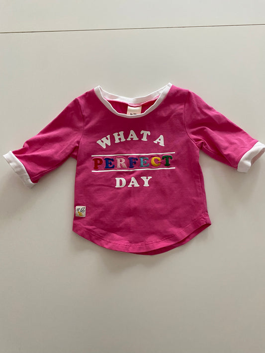 Wild Flowers Hot Pink 'What a Perfect Day' T-Shirt Girls 18M