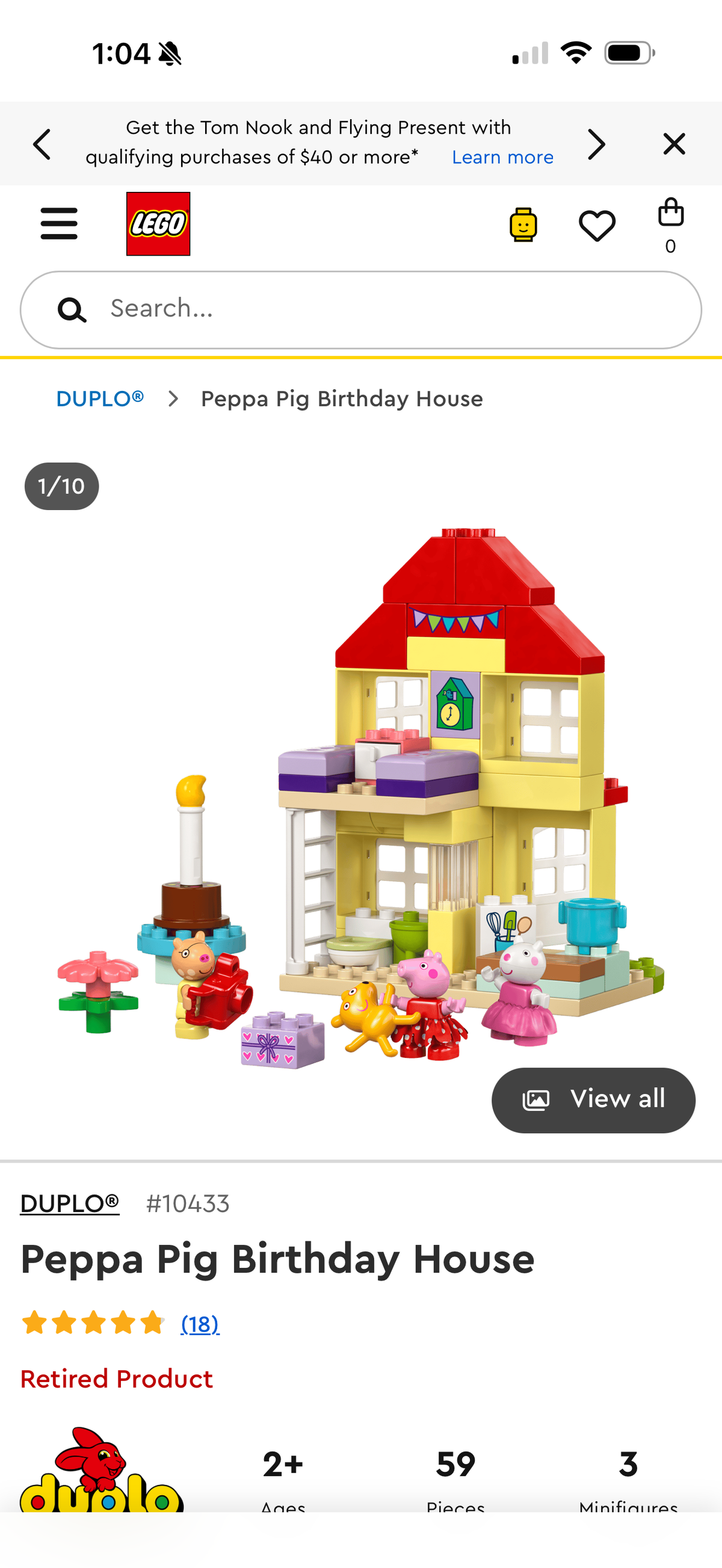 Seller #65 peppa pig Lego duplo  house *missing pieces*