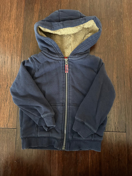 Seller 42, Carter's sherpa lined hoodie, Navy, Boys 24M