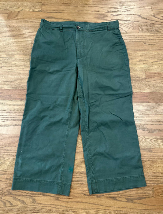 #198- Women’s, Old Navy, Olive Green Wide Leg Crop Pants- Size 12 Petite