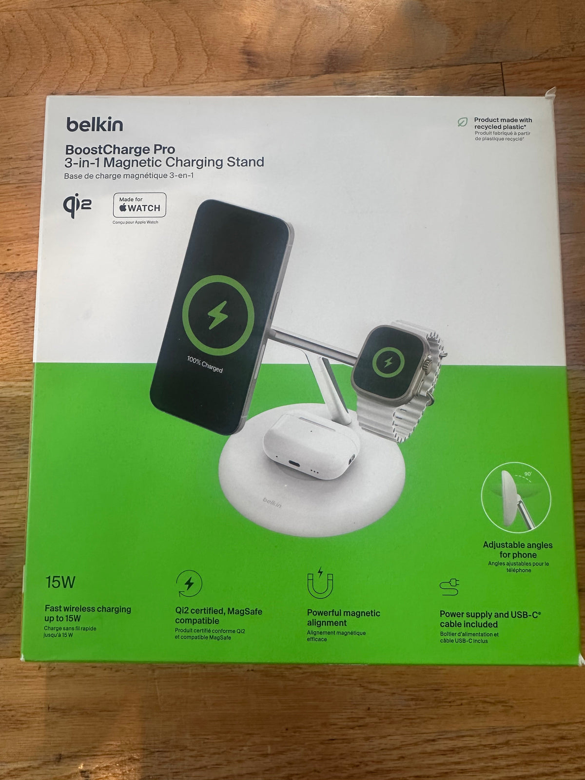 #104 NIB Belkin 3-in-1 Magnetic Charging Stand