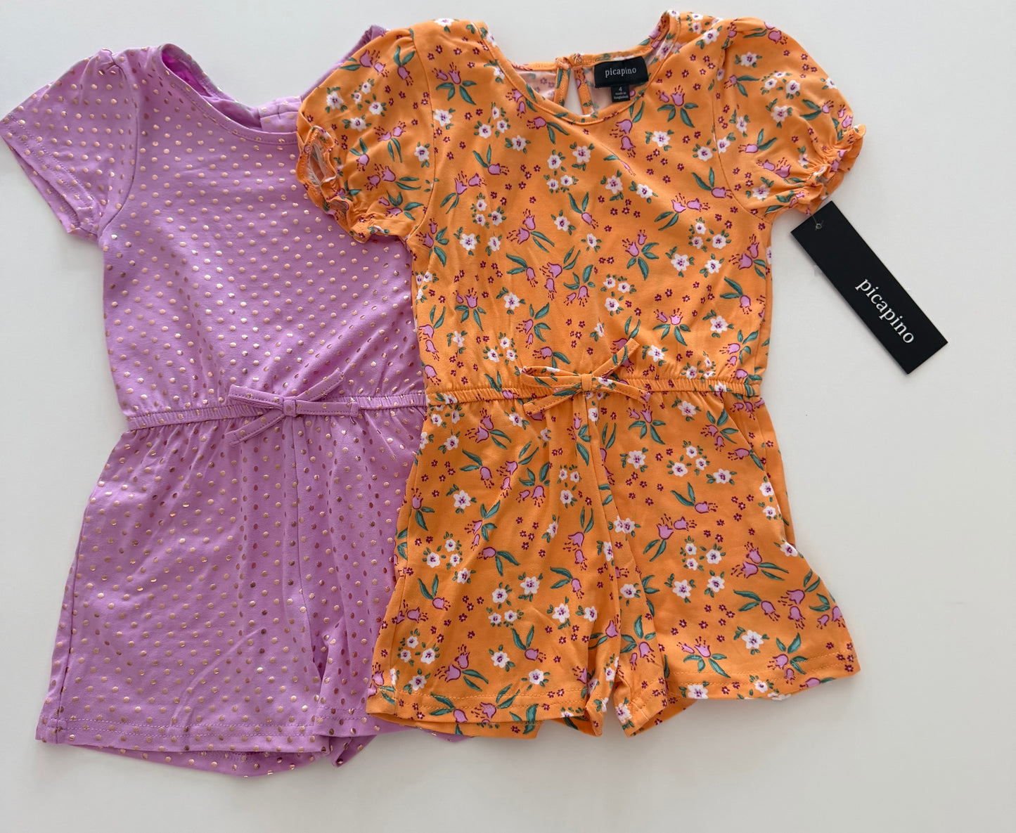 #117, Girls 4T, Picapino romper set, New