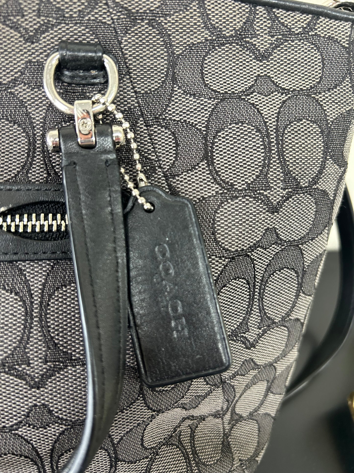 #7 Coach gray black handbag