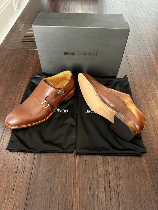 Seller 42, Beckett Simonon Monk Strap dress shoes, New in Box; Men's Size 11