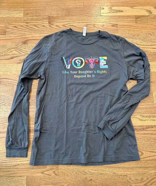 #198- Women’s, Vote Long Sleeve T-Shirt- Large