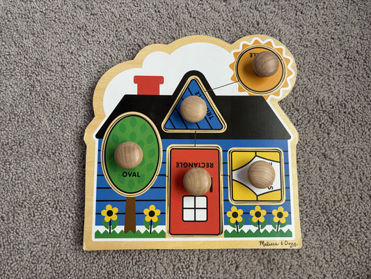 #138 -  - EUC Melissa & Doug - Shapes Wooden Puzzle - PU 45236