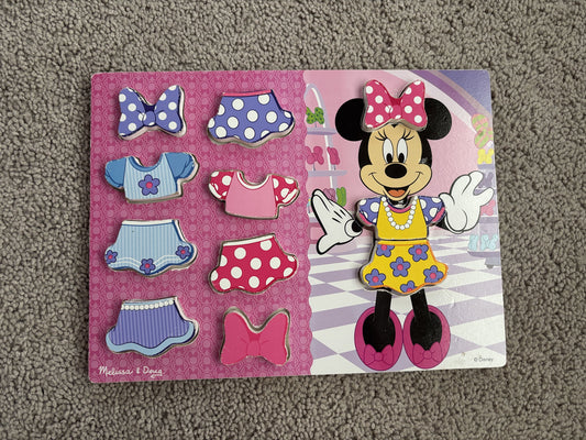#138 -  - VGUC Melissa & Doug - Minnie Wooden Puzzle - PU 45236