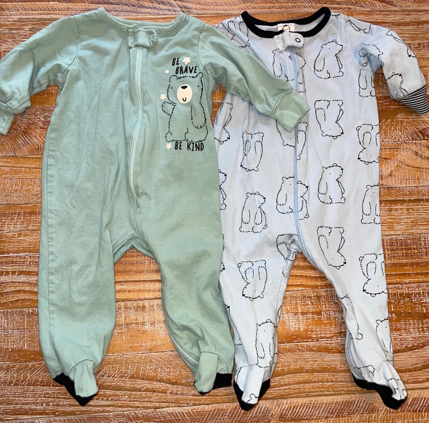 Seller #3 Gerber Gender Neutral 3-6 mos Zip up Sleepers (three)