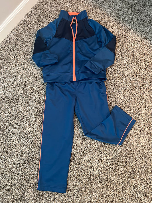 Seller #11 Boys XS (4-5) track suit blue orange