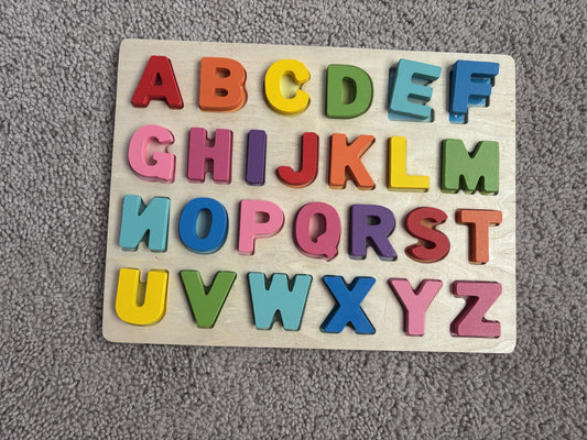 #138 -  - EUC Alphabet Wooden Puzzle - PU 45236