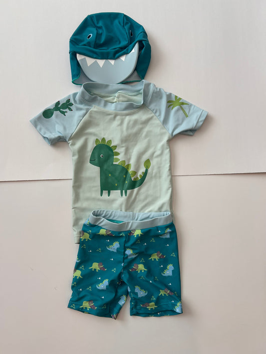 Seller #36 Boys Dinosaur Swim Trunk Set Size 0-3