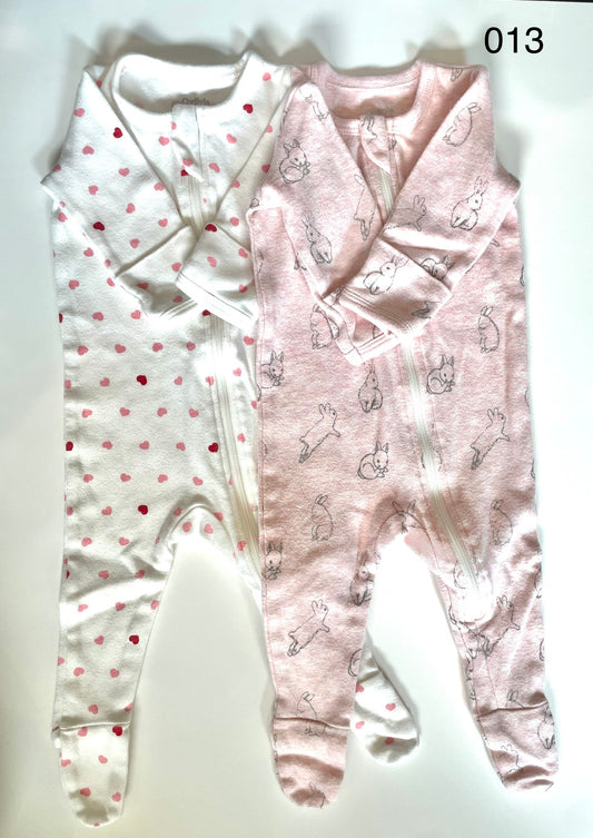 Owlivia footie pajamas set of 2 size 0-3 months