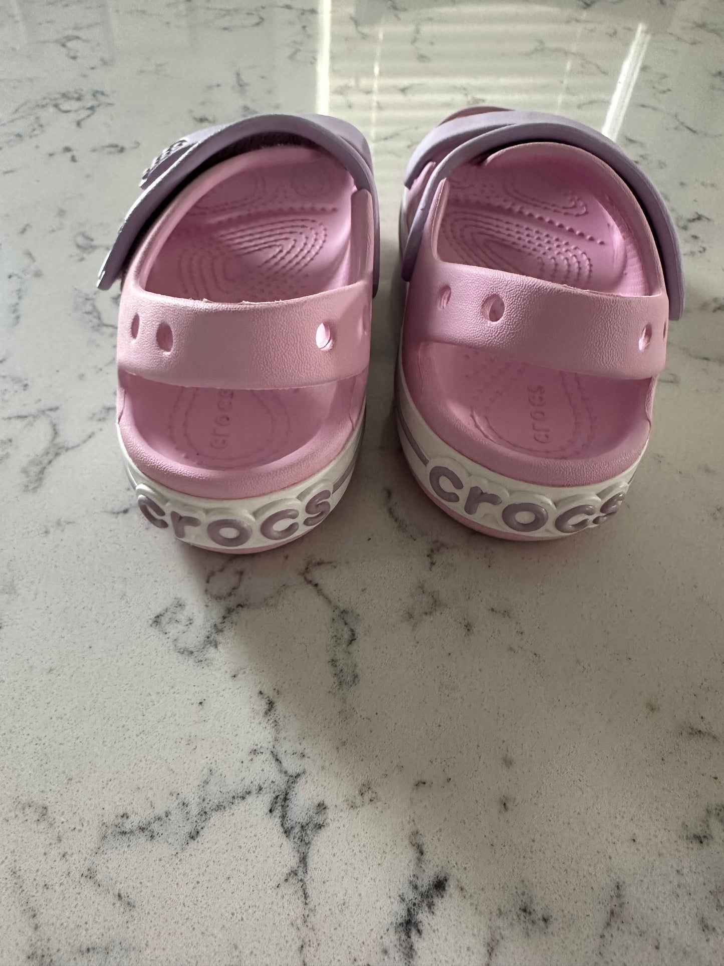 Seller 42, Crocs Strap Sandal, Pink/Purple, EUC, Girls 10c