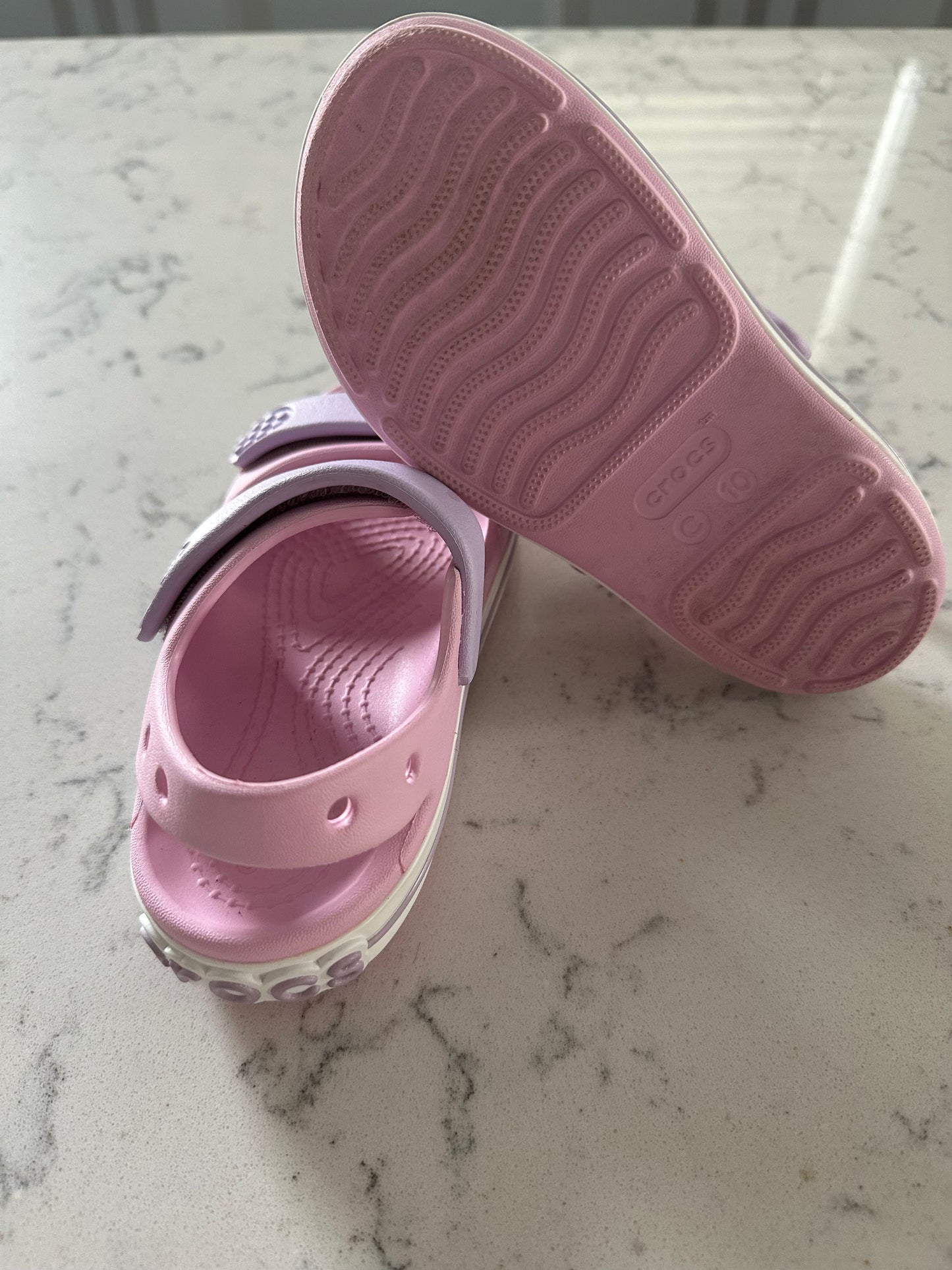 Seller 42, Crocs Strap Sandal, Pink/Purple, EUC, Girls 10c