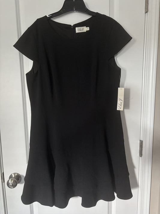 #138 - 16 - NWT Eliza J - Black Ruffled Hem Dress - PU 45236