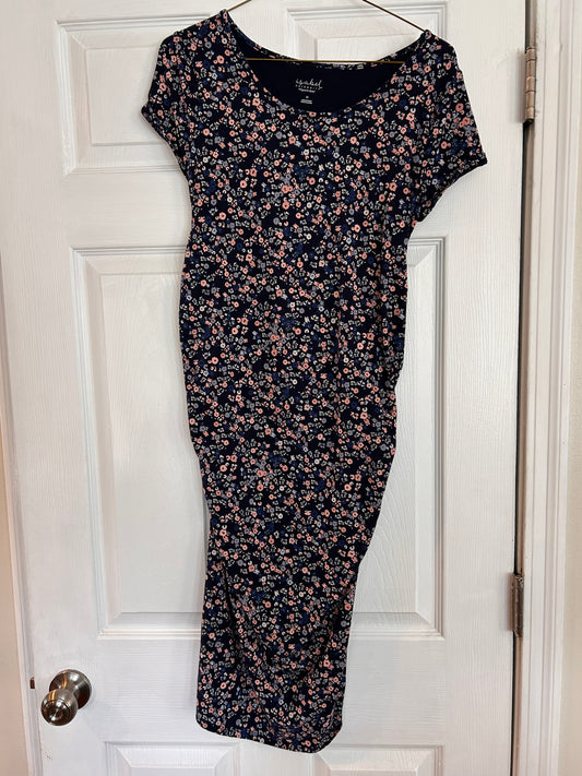 Seller #36 Fitted Floral Midi Maternity Dress Size M