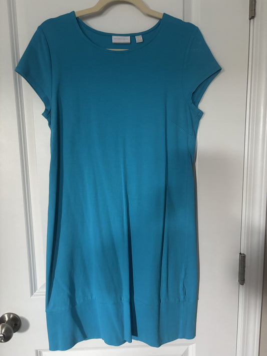 #138 - L - VGUC New York & Co - Blue Casual Dress - PU 45236