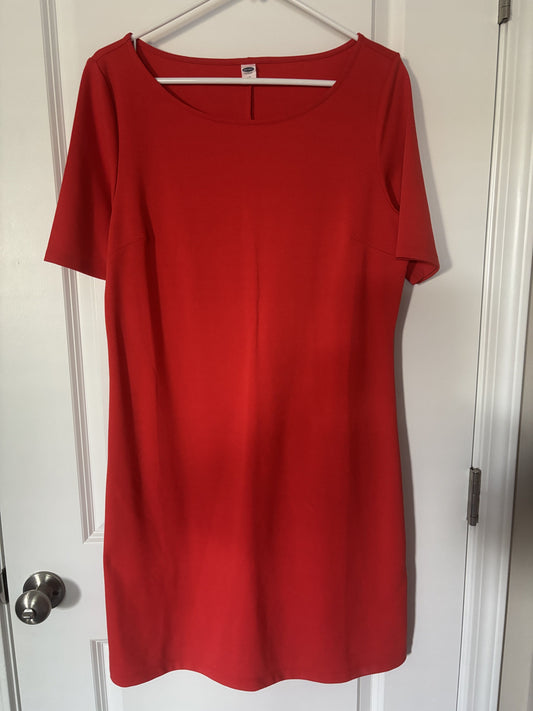 #138 - L - EUC Old Navy - Red Casual Dress - PU 45236